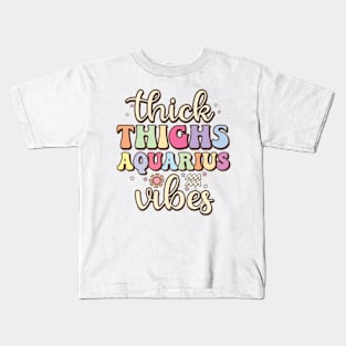 January February birthday astrology Aquarius Zodiac sign Kids T-Shirt